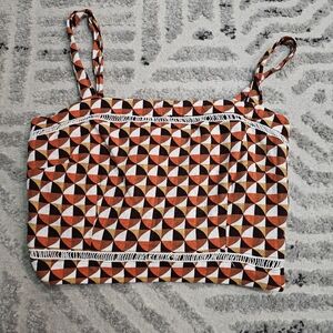 Geometric Patterned Crop Top